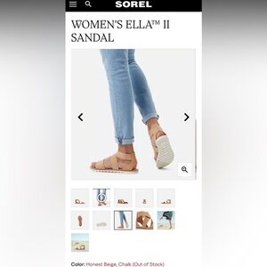 Sorel Women's Ella II Beige Sandals - Sample Shoes